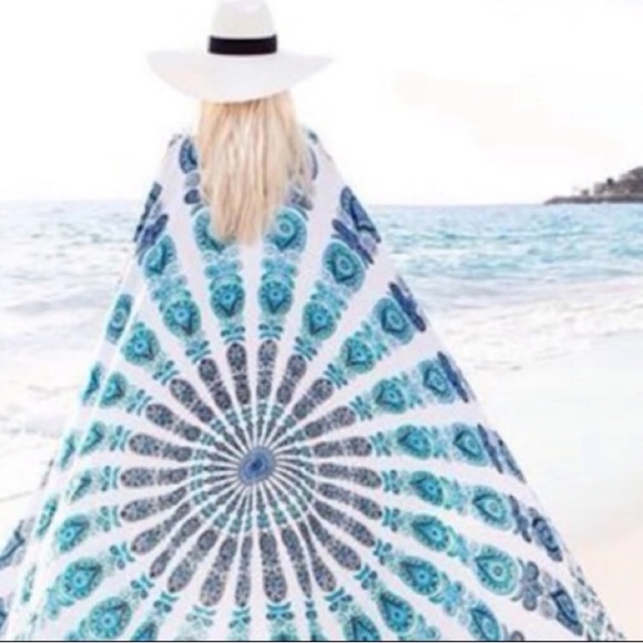 Round Chiffon Beach Towel Throw Blanket - Picture 2 of 8